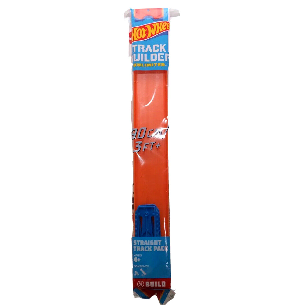 Hot Wheels Track Builder Unlimited 90cm/3FT - Straight Track Pack - 4 Pieces NEW